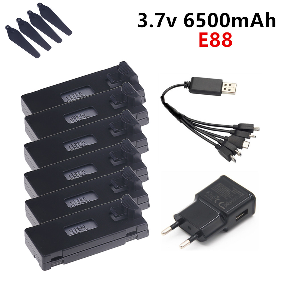 Lyzrc Drone - 3.7V 6500mAh Lipo Battery For E88