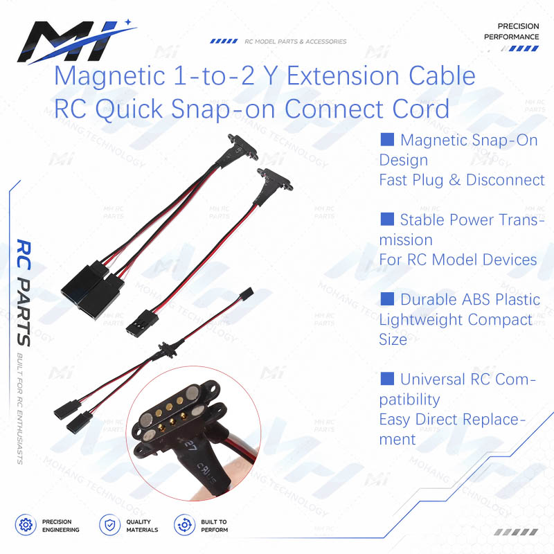 Drone With Rc Remote - Magnetic 1-to-2 Y Extension Cable JR