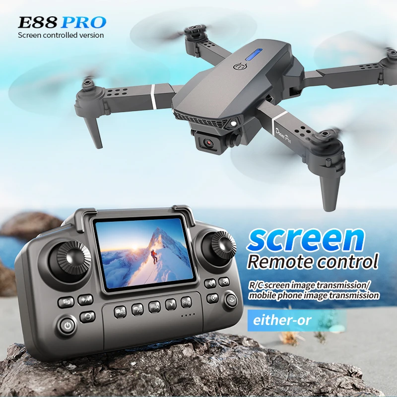 Professional E88 PRO Drone wit - Drone Rc With Screen review and price