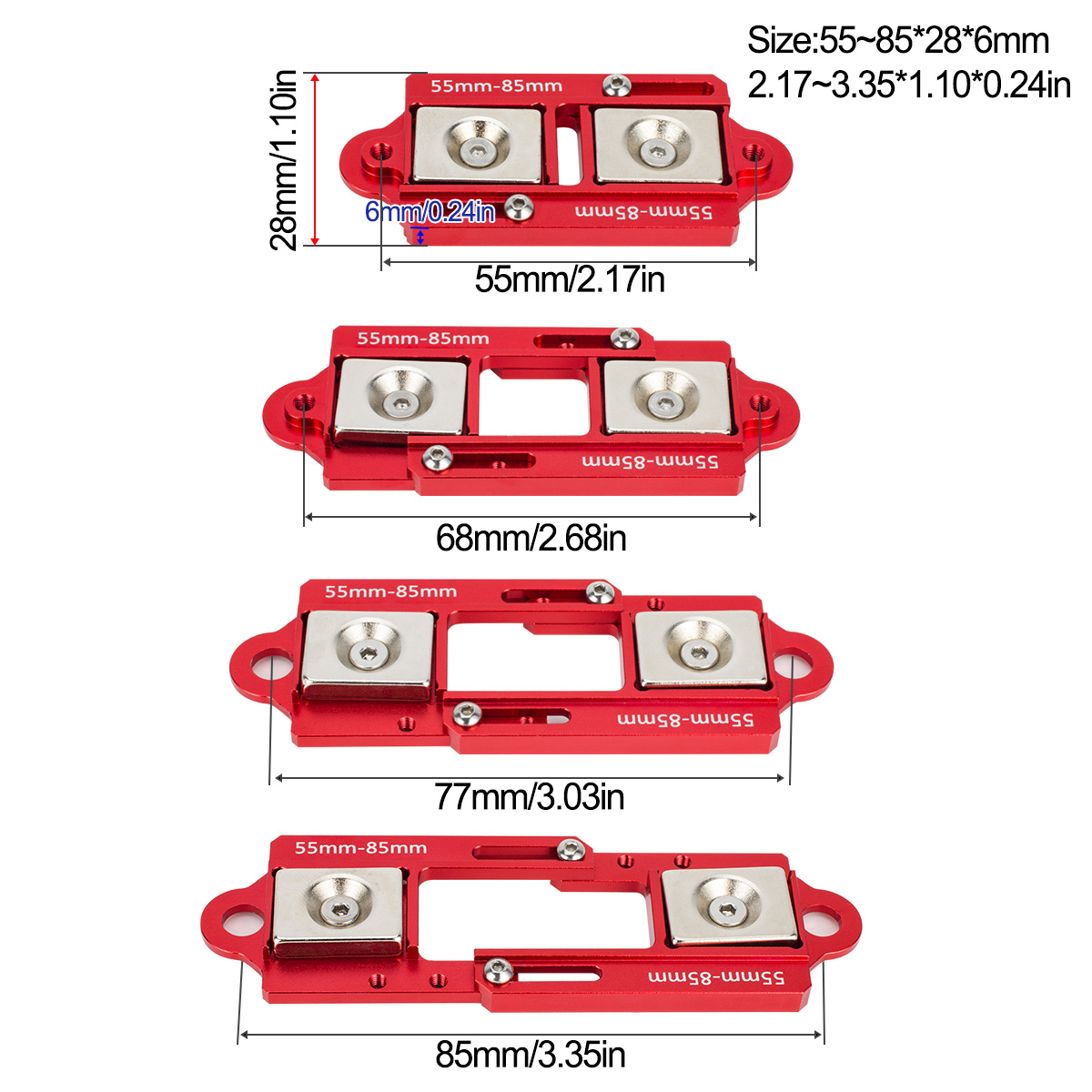 4PCS 55-85mm Adjustable Magnet - Rc Car Body Shell review and price